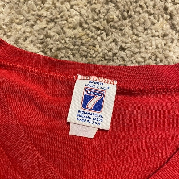 Vintage San Francisco 49ers Logo 7 Shirt Fit M/L Cropped Football Tee - Picture 7 of 9